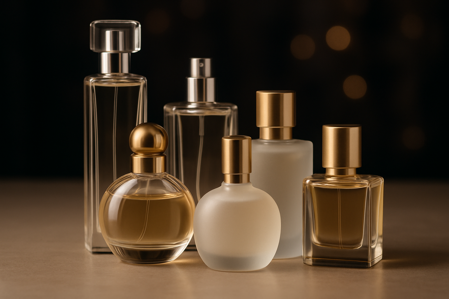 design a daily used perfumes with dark blur background 